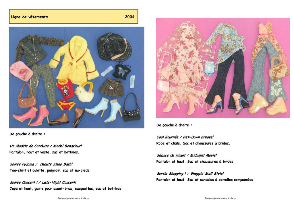 Ligne de v�tements 2004